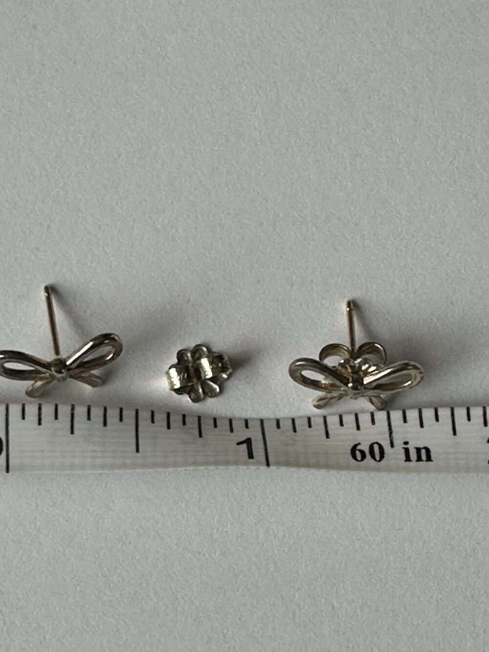 Tiffany & Co. Sterling Silver Bow Stud Earrings 925 - Picture 14 of 15